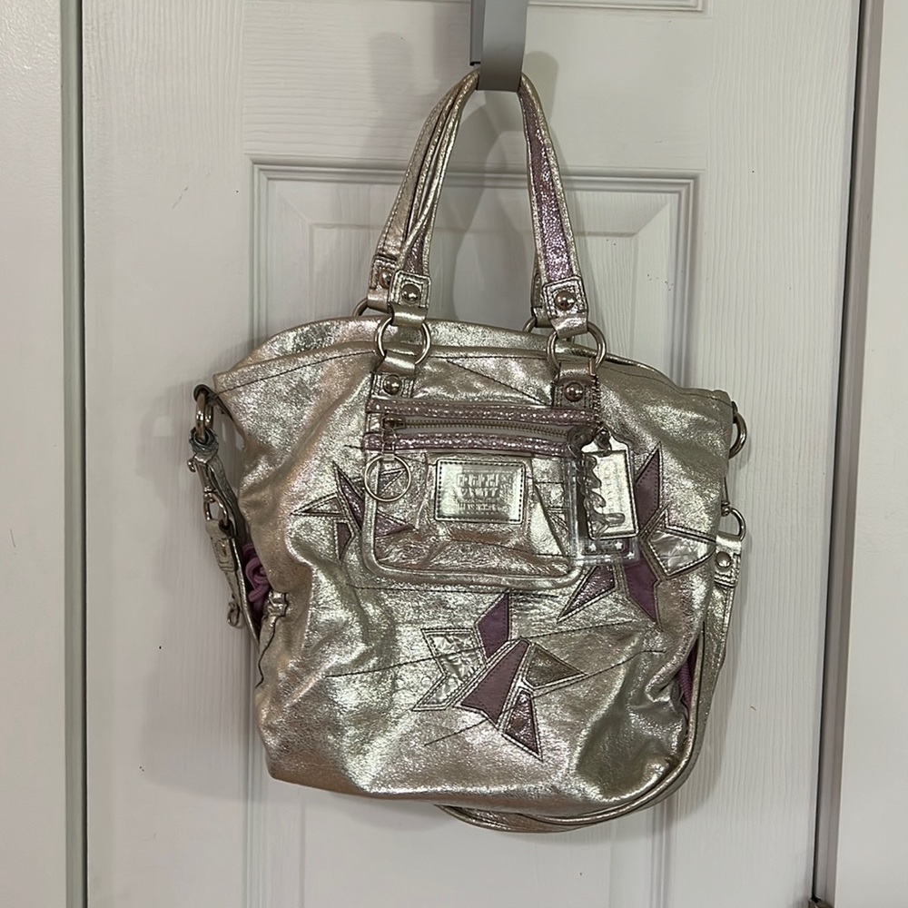 Vintage Coach Poppy Star Metallic Spotlight Purse